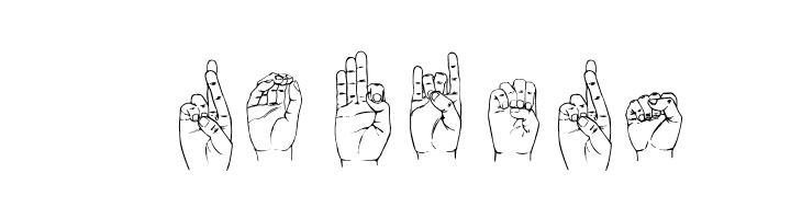 Langage des signes  Free Fonts Download