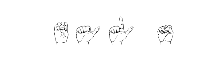 Langage des signes  Free Fonts Download