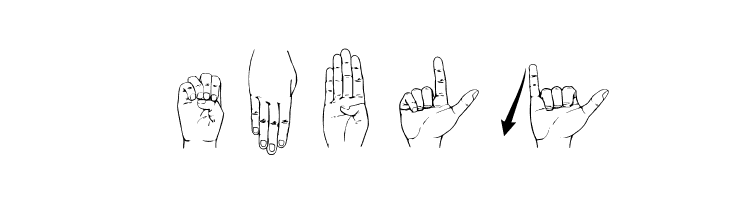 Langage des signes  Free Fonts Download