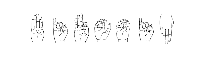 Langage des signes  Free Fonts Download