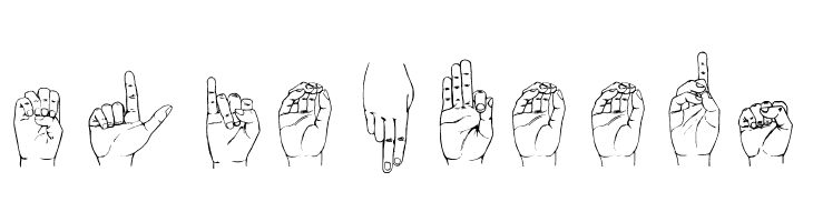 Langage des signes  Free Fonts Download