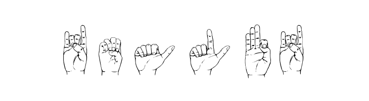 Langage des signes  Free Fonts Download
