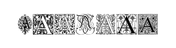 Ornamental Initials A  Free Fonts Download