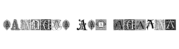 Ornamental Initials A  Free Fonts Download