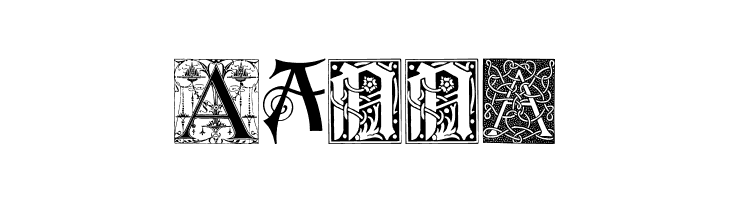 Ornamental Initials A  Free Fonts Download