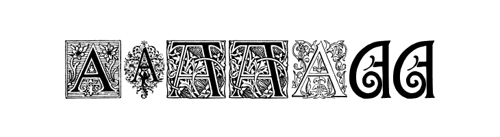 Ornamental Initials A  Free Fonts Download
