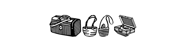 Bags and stuff II  Free Fonts Download