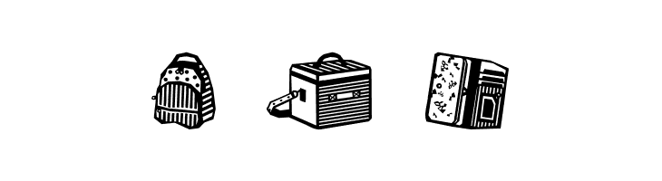 Bags and stuff II  Free Fonts Download