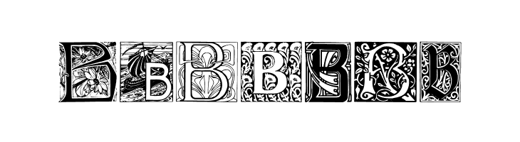 Art Nouveau Initials B  Free Fonts Download