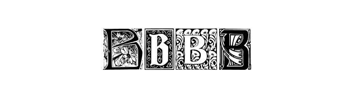 Art Nouveau Initials B  Free Fonts Download