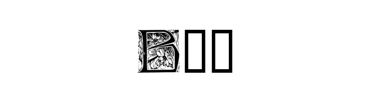Art Nouveau Initials B  Free Fonts Download