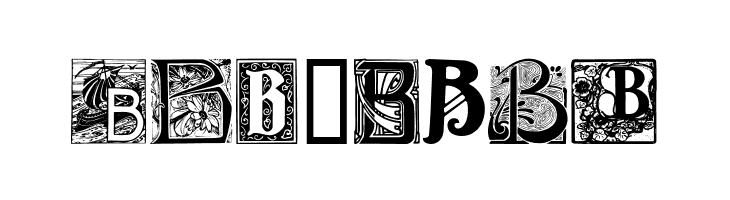 Art Nouveau Initials B  Free Fonts Download
