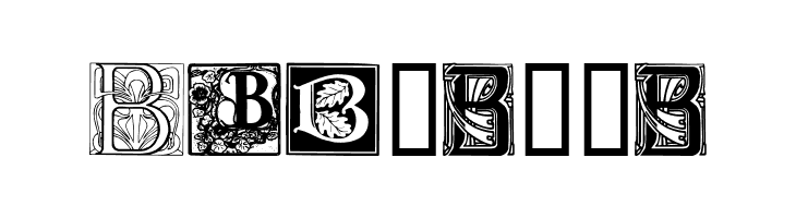 Art Nouveau Initials B  Free Fonts Download