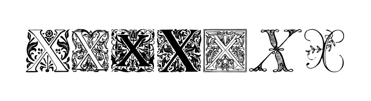 Ornamental Initials X  Free Fonts Download