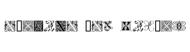 Ornamental Initials X  Free Fonts Download