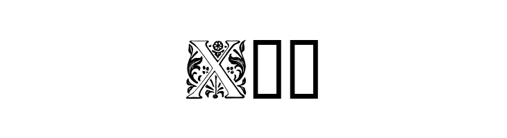 Ornamental Initials X  Free Fonts Download