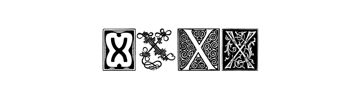 Ornamental Initials X  Free Fonts Download