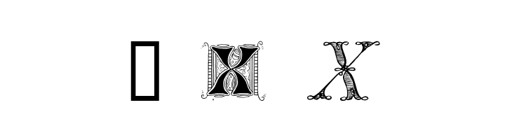 Ornamental Initials X  Free Fonts Download