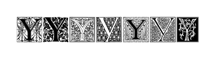 Ornamental Initials Y  Free Fonts Download