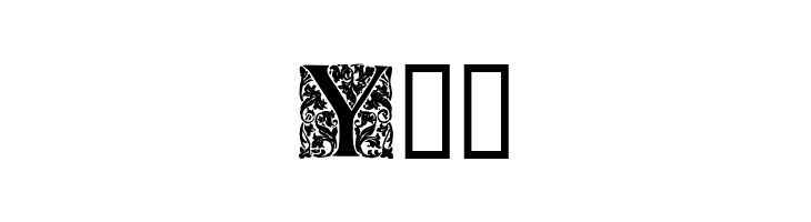 Ornamental Initials Y  Free Fonts Download