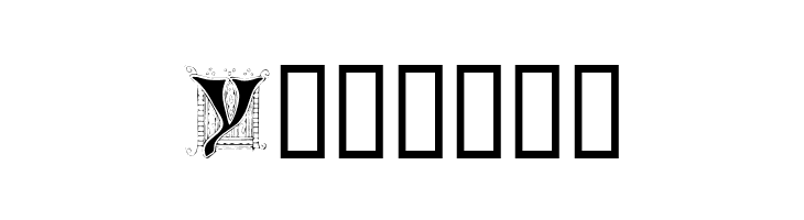 Ornamental Initials Y  Free Fonts Download