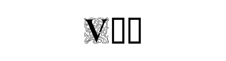 Ornamental Initials V  Free Fonts Download