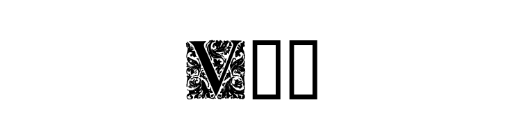 Ornamental Initials V  Free Fonts Download