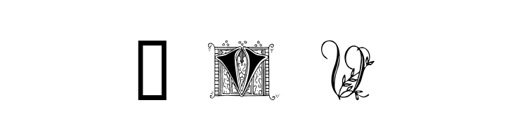 Ornamental Initials V  Free Fonts Download