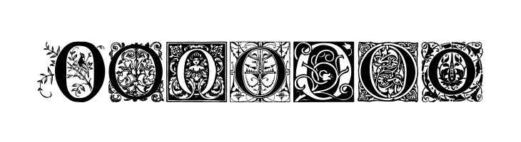 Ornamental Initials O  Free Fonts Download