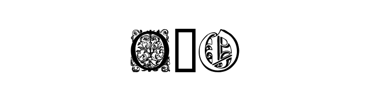 Ornamental Initials O  Free Fonts Download