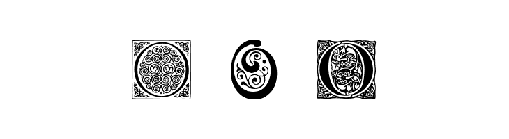 Ornamental Initials O  Free Fonts Download