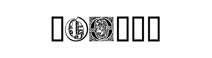 Ornamental Initials O  Free Fonts Download
