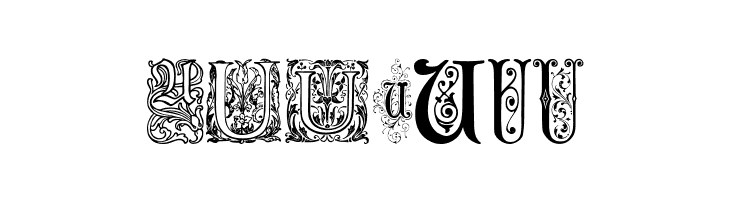 Ornamental Initials U  Free Fonts Download