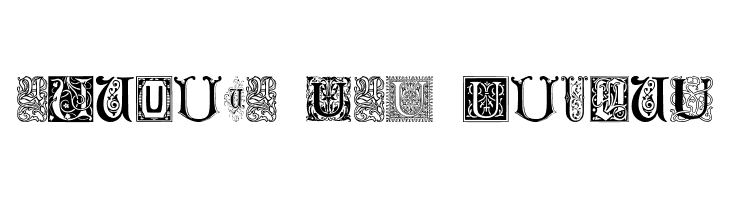 Ornamental Initials U  Free Fonts Download