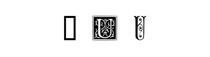 Ornamental Initials U  Free Fonts Download