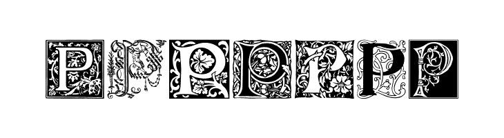Ornamental Initials P  Free Fonts Download