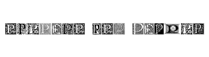 Ornamental Initials P  Free Fonts Download