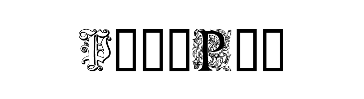 Ornamental Initials P  Free Fonts Download