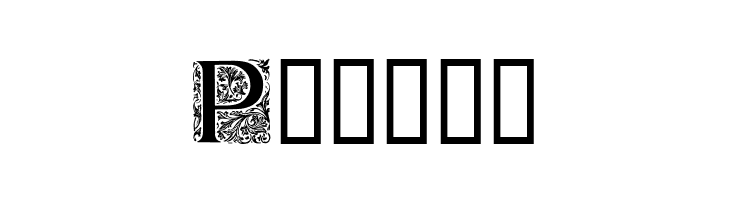 Ornamental Initials P  Free Fonts Download
