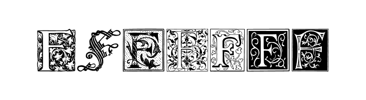 Ornamental Initials F  Free Fonts Download