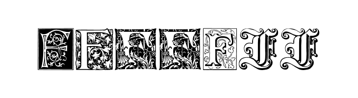 Ornamental Initials F  Free Fonts Download