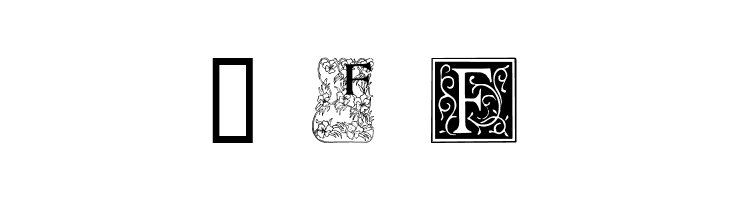 Ornamental Initials F  Free Fonts Download