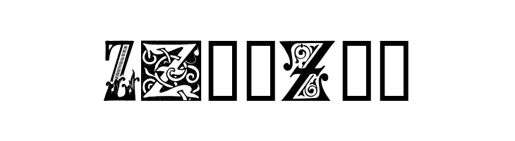 Ornamental Initials Z  Free Fonts Download