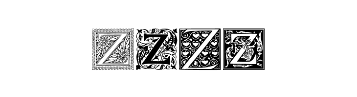 Ornamental Initials Z  Free Fonts Download