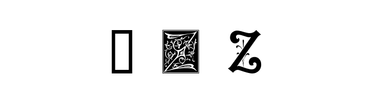 Ornamental Initials Z  Free Fonts Download