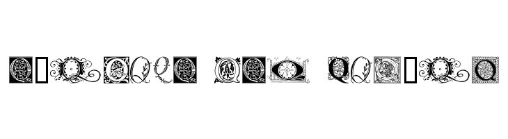Ornamental Initials Q  Free Fonts Download