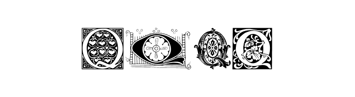 Ornamental Initials Q  Free Fonts Download