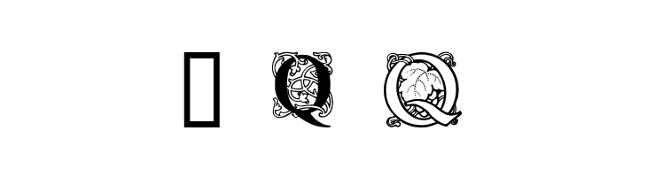 Ornamental Initials Q  Free Fonts Download