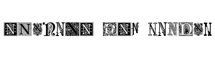 Ornamental Initials N  Free Fonts Download
