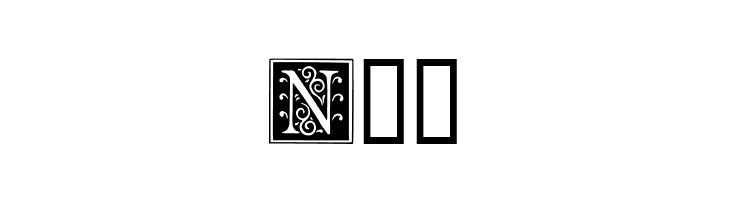 Ornamental Initials N  Free Fonts Download